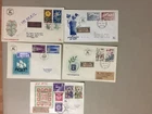 Five '50 Israel registered fdc with sets of two stamps