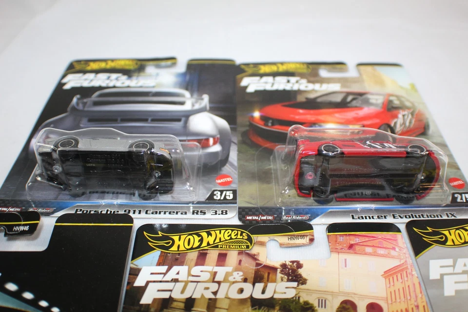 2025 Hot Wheels Fast & Furious Premium M Case Set Of 5 - Civic, Chaser, Porsche - Image 4 of 4