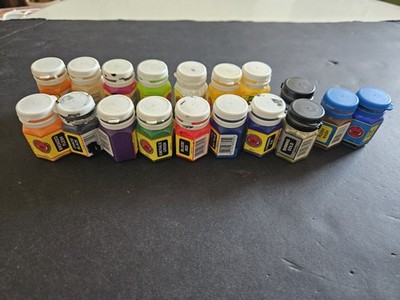 Vintage Hex Tub Citadel Farbfarben 18 Stück Games Workshop gebraucht zum Ausstellen
