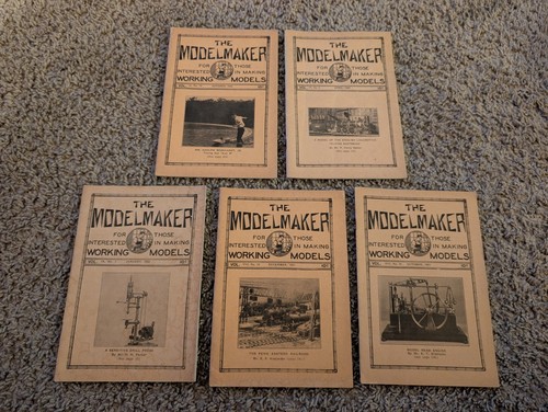 Antique 1930s THE MODELMAKER 10¢ Set of 5 booklets