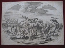 Olivier Dauphin: Tod des Pentheus 1660/Death Print Radierung Boulanger
