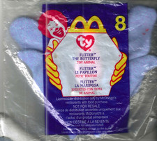 TY Beanie Babie Flitter the Butterfly Plush Toy - Pink/Purple new in package