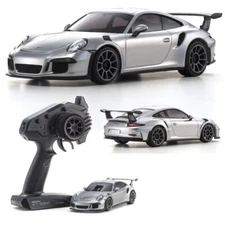 Kyosho 32358S MINI-Z RWD MR-04 RTR Porsche 911 GT3 RS GT Silver Metallic Car