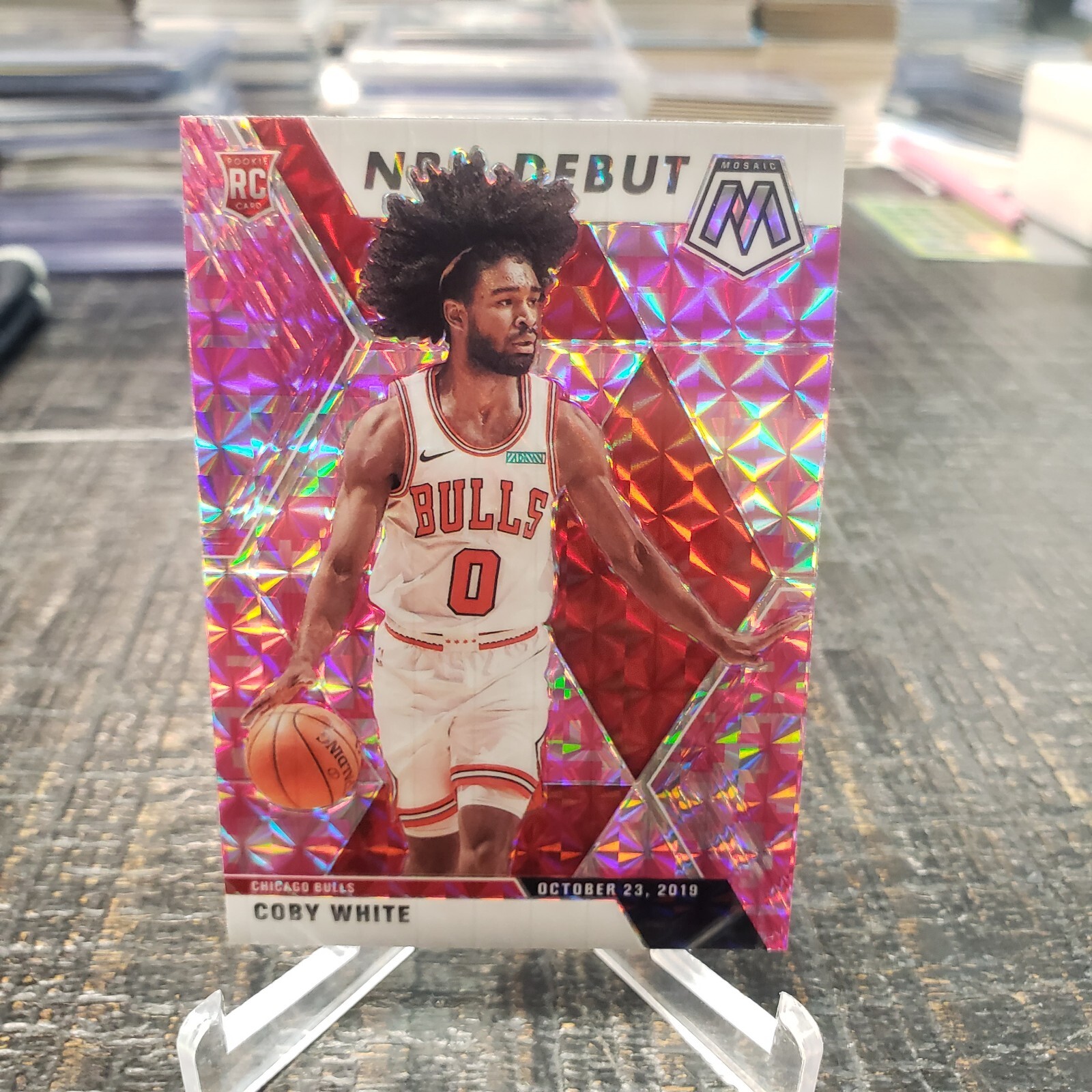 2019-20 Mosaic Pink Camo Coby White Rc # 264
