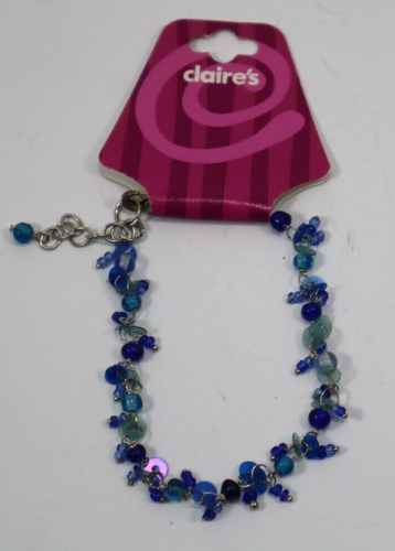EETOP Blau Perlen Pailletten Kette Armband Claire's Schmuck