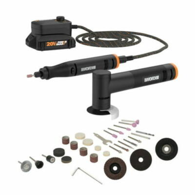 Worx WX990L MakerX 20V MAX PowerShare Cordless Kit Rotary Tool & Angle Grinder