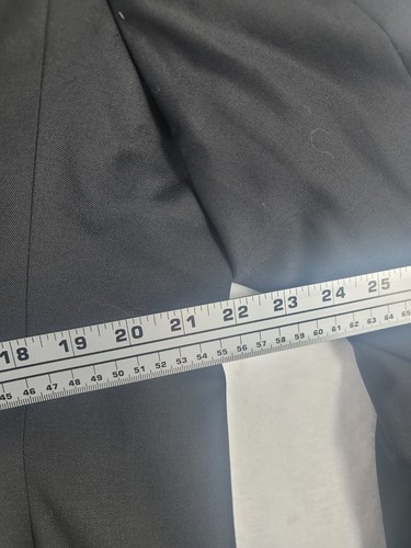 Calvin Klein 44L Black Blue 100% Wool 3 Button Men's Blazer Jacket Sport Coat - Picture 9 of 12