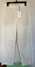THEORY Clean Trouser in Classic Chino SEA SALT WOMENS SIZE 6 - 30 X 32 IVORY NEW