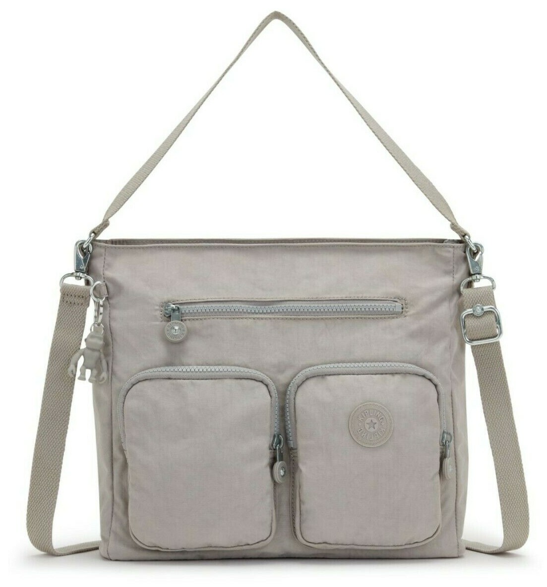Kipling TASMO Medium Shoulder Bag - Grey Gris RRP £87