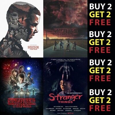 Buy STRANGER THINGS POSTERS TV SERIES SHOW ART DECOR A4 A3 300gsm Card/Metal Plaque