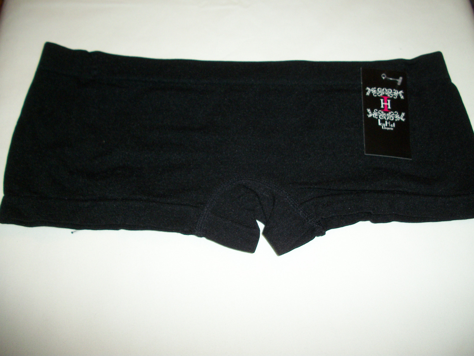 LADIES SEAMLESS BOYSHORT BRIEF PANTY SIZE 7 /LARGE BLACK COLOR ICY HOT SHAPEWEAR
