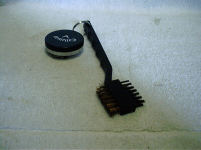 Vintage Callaway Retractable Spring Cord Clip Easy Access With Brush Cleaner