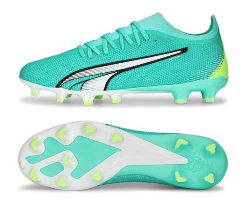 Puma Ultra サッカーシューズ シルバー/グリーン Men's Puma Green Ultra 1.3 FG/AG Cleats