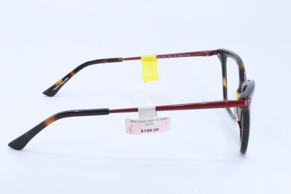 New MAX COLE MC-1515 Col.10 Tortoise & Mauve Eyeglasses 53/15/135 Max Cole MC1515 COL 10 Eyeglasses Frames Red Tortoise Cat  main image 3