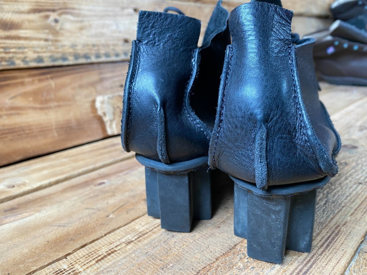 Trippen black leather heeled boots, Gothic sz 40 US 10 | eBay