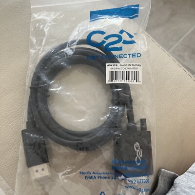 C2G 6ft DisplayPort to DVI Adapter Cable - M/M - DisplayPort/DVI-D for Notebook,