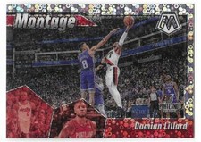 DAMIAN LILLARD 2019-20 Panini Mosaic MONTAGE #1 FAST BREAK DISCO PRIZM Parallel