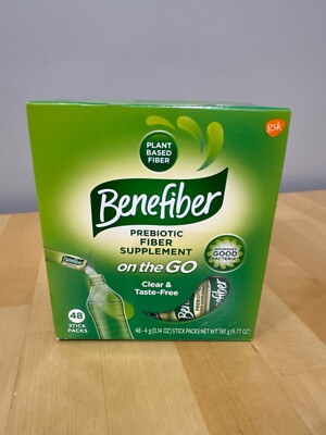 Benefiber Prebiotic Fiber Supplement On The Go (48 Stick Packs) -exp: 7/25