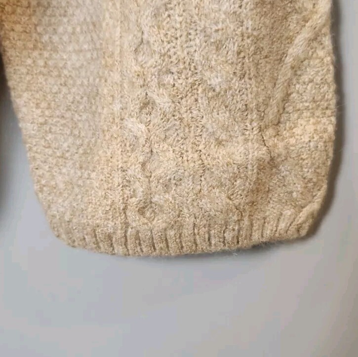 NWT Vince Camuto Cable Knit Sweater in Latte Heather Size XL image 8