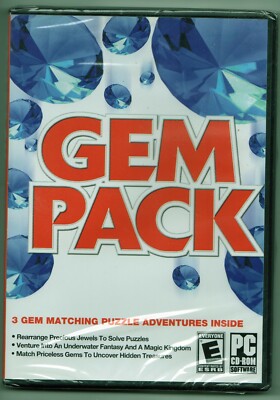 GEM PACK - 3 PUZZLE MATCHING ADVENTURES-NEW PC