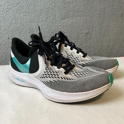 Nike Zoom Winflo 6 Running Shoes Women s Size 9.5 AQ8228-001 Black HYPER JADE