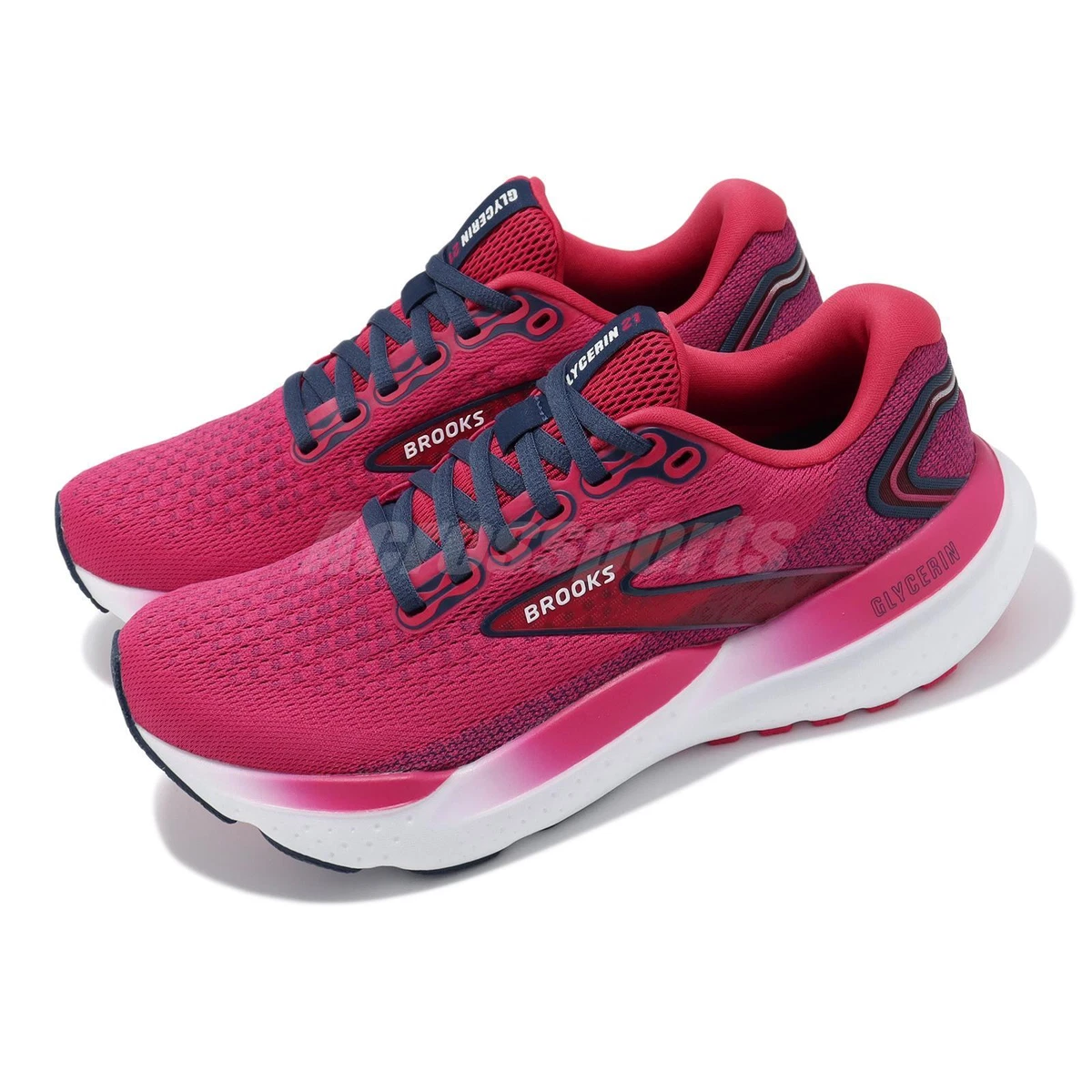 Brooks Glycerin 21 Raspberry Estate Blue Women Running Jogging Shoe  1204081B-630