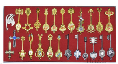 25pcs/set Fairy Tail Lucy Metal Keys Anhänger Schlüsselanhänger Figur Anime
