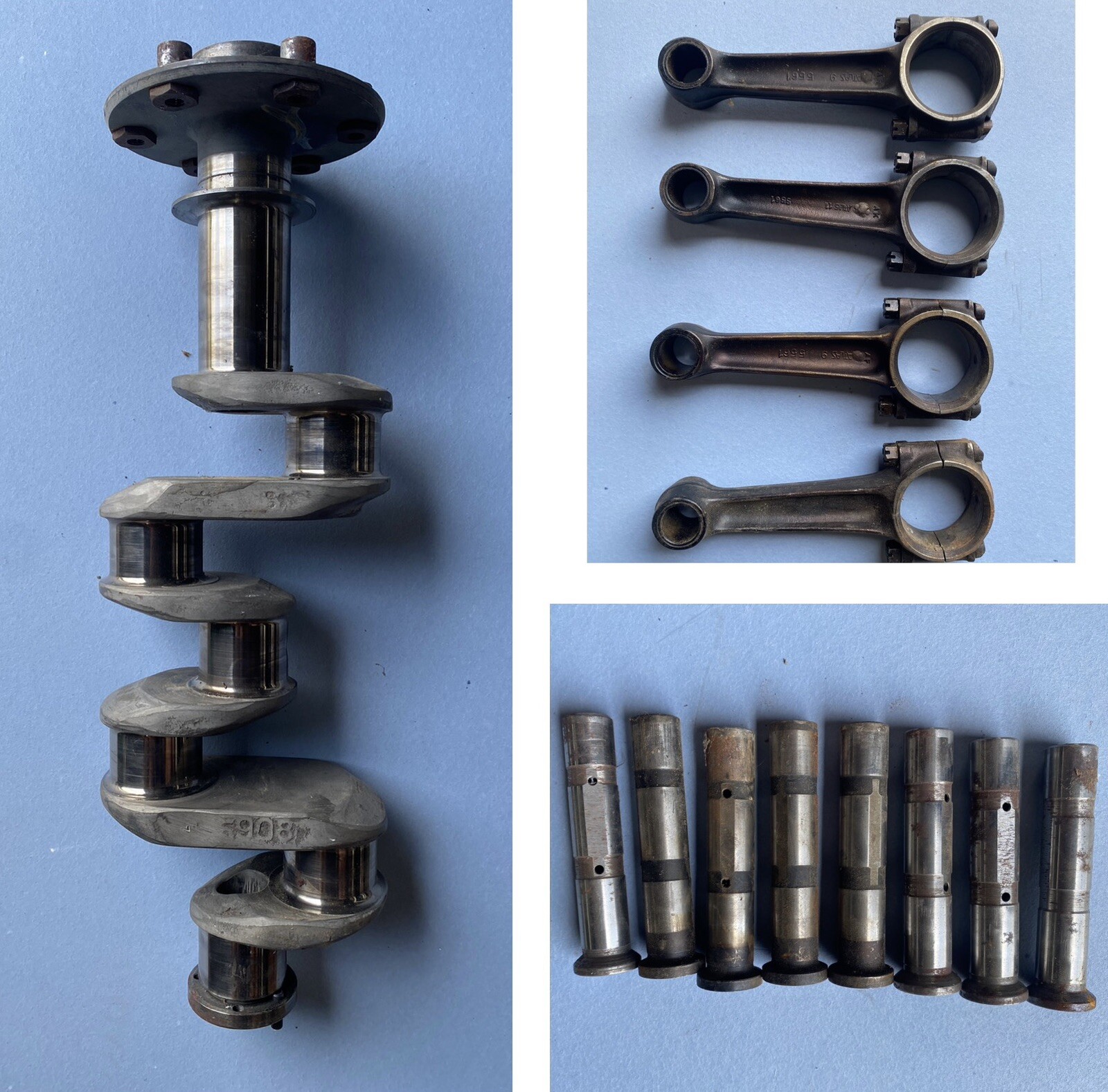 Continental C85 Crankshaft, 4 Rods, And Set Of 8 Hydraulic Valve