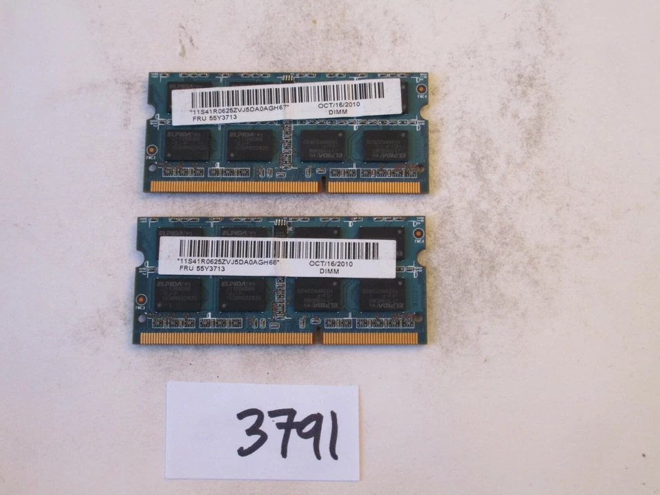 Ramaxel 2x2Gb=4Gb PC3-8500 1066Mhz DDR3 SO-DIMM Laptop Memory RAM (3791) - Image 2 of 2