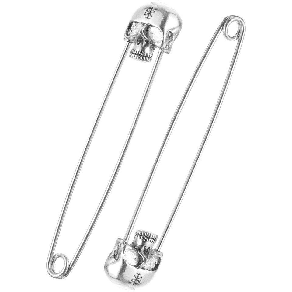 2 PCS Punk Skull Pin Safety for Clothes Charm Backtoschool eBay