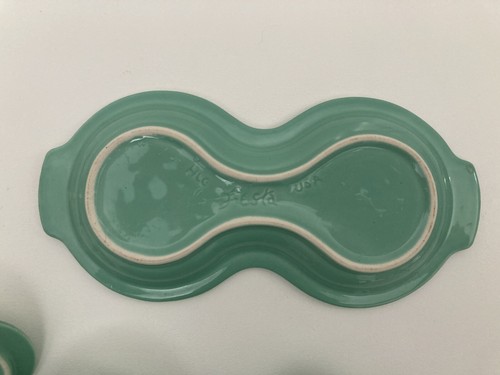 Fiesta Fiestaware Sea Mist Green 4 pc Set Creamer Lid Sugar Tray 1990’s - 第 8/11 張圖片