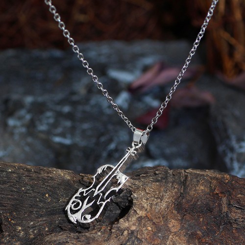NEW Nordic Stainless Steel Guitar Pendant Necklace Popular Necklace for