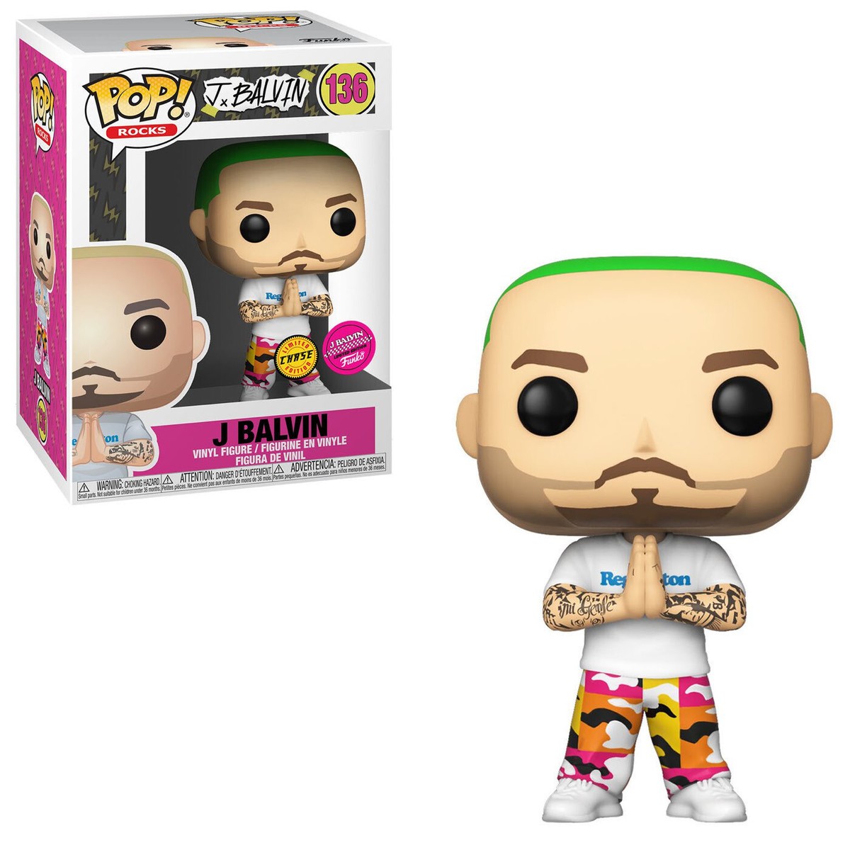 Funko Pop J balvin #136 Limited Edition Green Hair