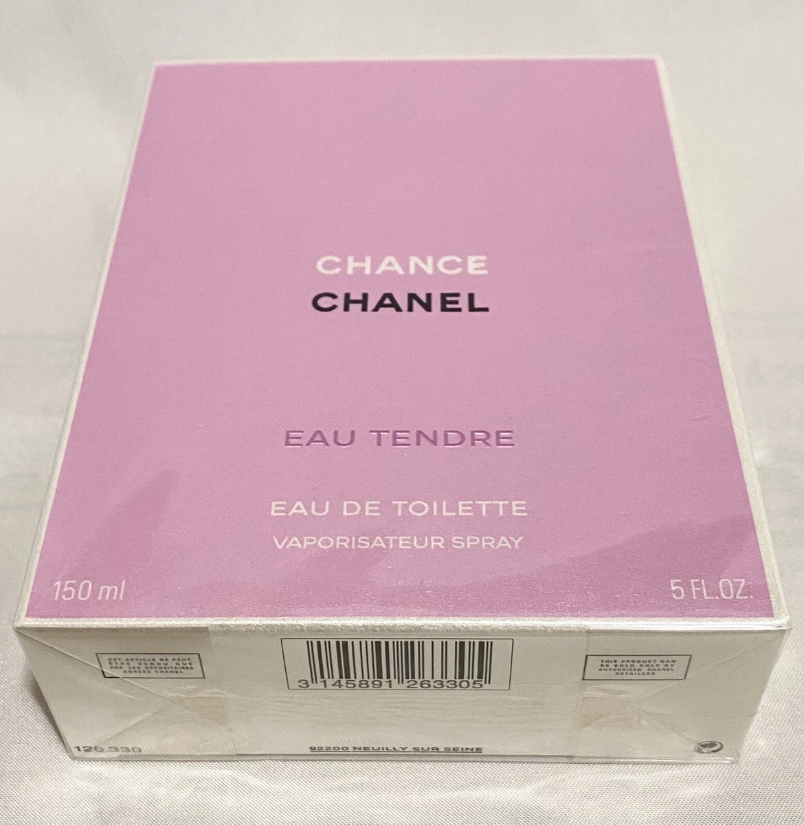 CHANEL CHANCE EAU TENDRE Eau De Toilette Jumbo Size 5oz / 150ml Sealed In  Box