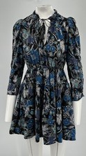 Ulla Johnson Cotton Long Sleeve Liv Dress in Lapis Blue sz 6