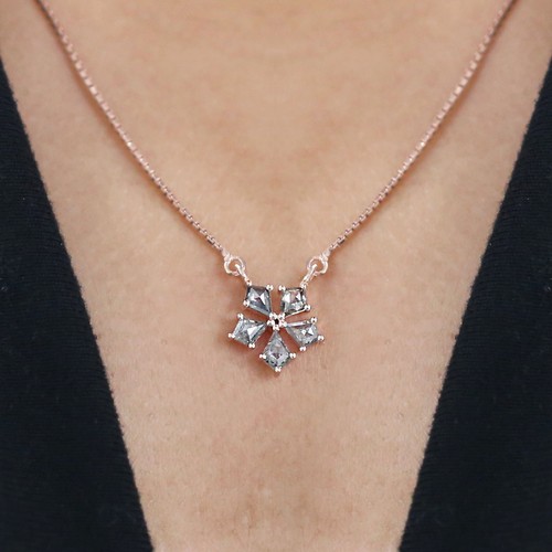 Kite Salt And Pepper Pendant 14K Solid Rose White Yellow Gold Pendant KDN1331 - Picture 2 of 9