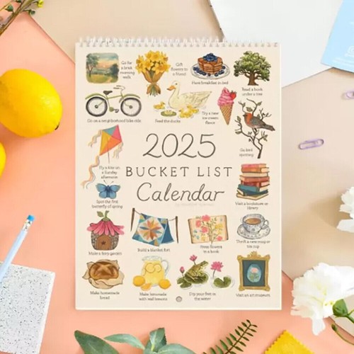 2025 Bucket List Calendar, 12 Months Schedule Planner With To-do List 28.5*21cm - Picture 9 of 12