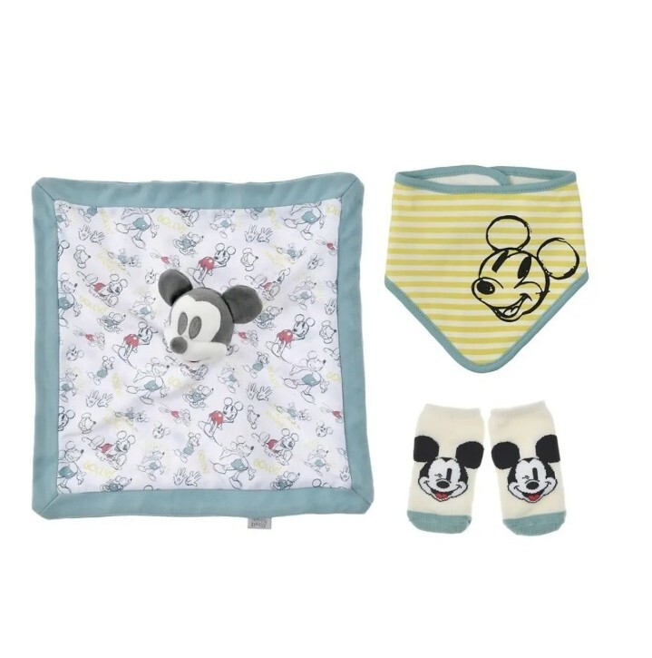 Mickey BABY GIFT 3-Piece Set O-6 Mo Blue & Yellow Disney Baby