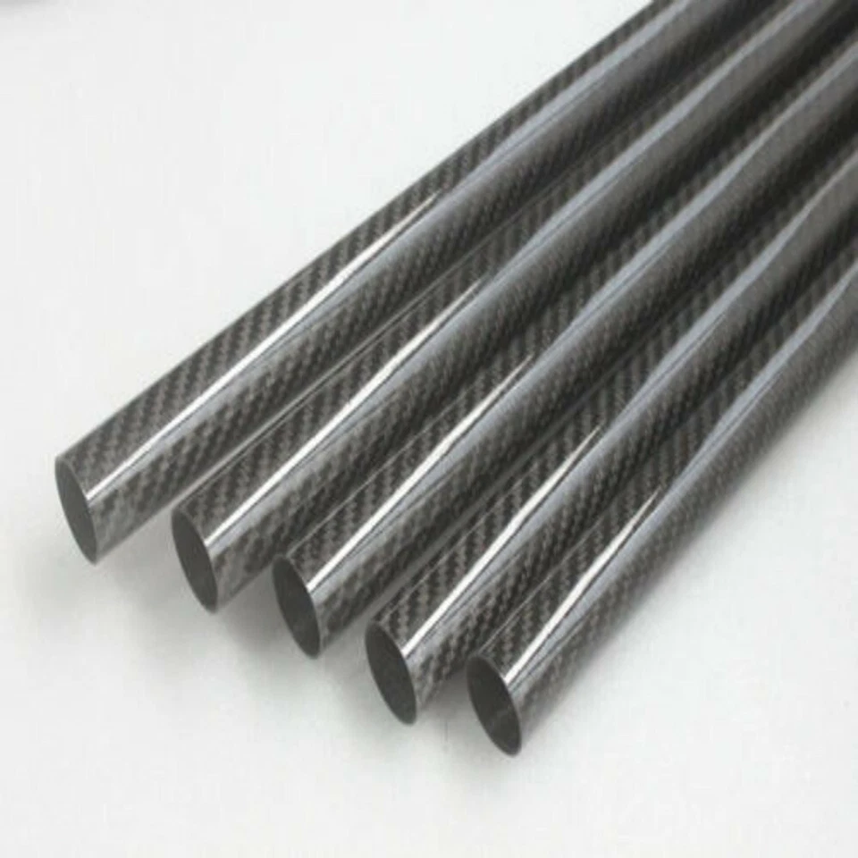 Tubo de fibra de carbono 3K OD 12mm x ID 10mm 9mm 8mm 6mm x 500mm (envuelto en rollo) Foto 4 de 4