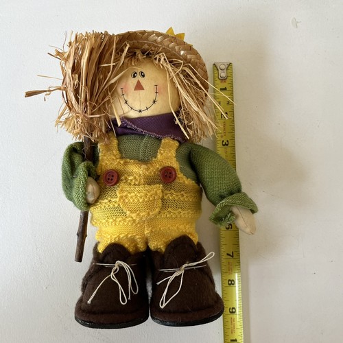 Scarecrow 8 In Fall Halloween Standing Tabletop Decor Doll Thanksgiving - Picture 12 of 12