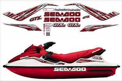 Decal Replacement Kit SEADOO GSX 1998 LIMITED REAR Graphics ONLY