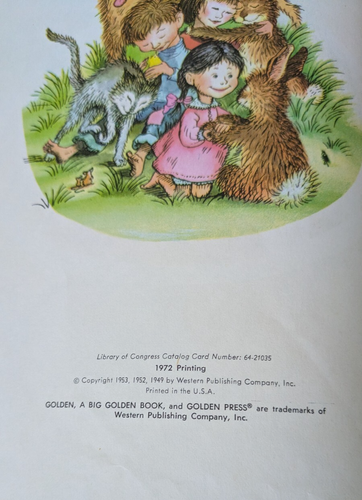 Vtg 1970s Book Lot of 4 Children's Large Hardback Story Golden Books Animals - Picture 9 of 24