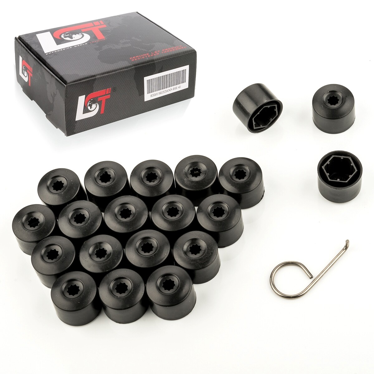20x Rims Wheel Bolt Cover Cap Caps 0 21/32in Black Matte for Land