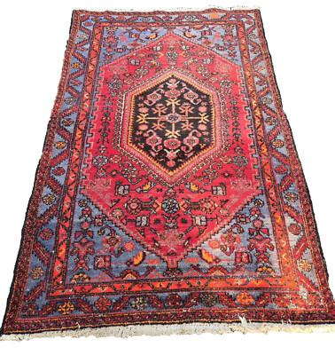Genuine Zanjan Middle Eastern Rug Hand Knotted Tribal 6'9''x4'6'' Has Tag Vintage