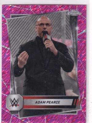 Topps Chrome WWE 2024 Nr. 140 Adam Pearce Pink Refractor