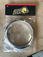 Bass Drum O's - 6" Chrome Drum O's - FREE SHIPPING!
