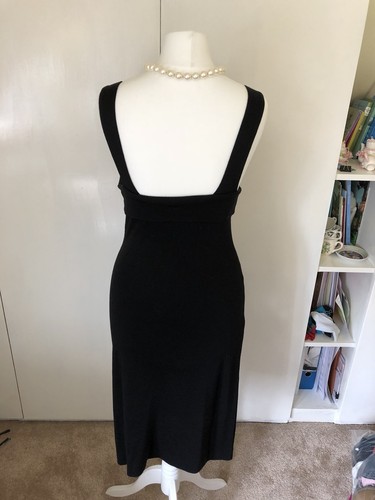 Diane Von Furstenberg Fitted Stretch Black Dress s10 Matching Jacket Available - Picture 6 of 12