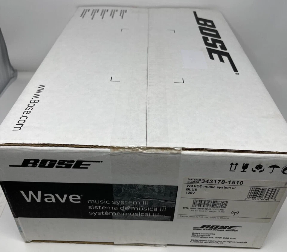 Bose Wave Music System III CD Player AM FM Radio - Limited Edition Midnight Blue - Image 3 of 4