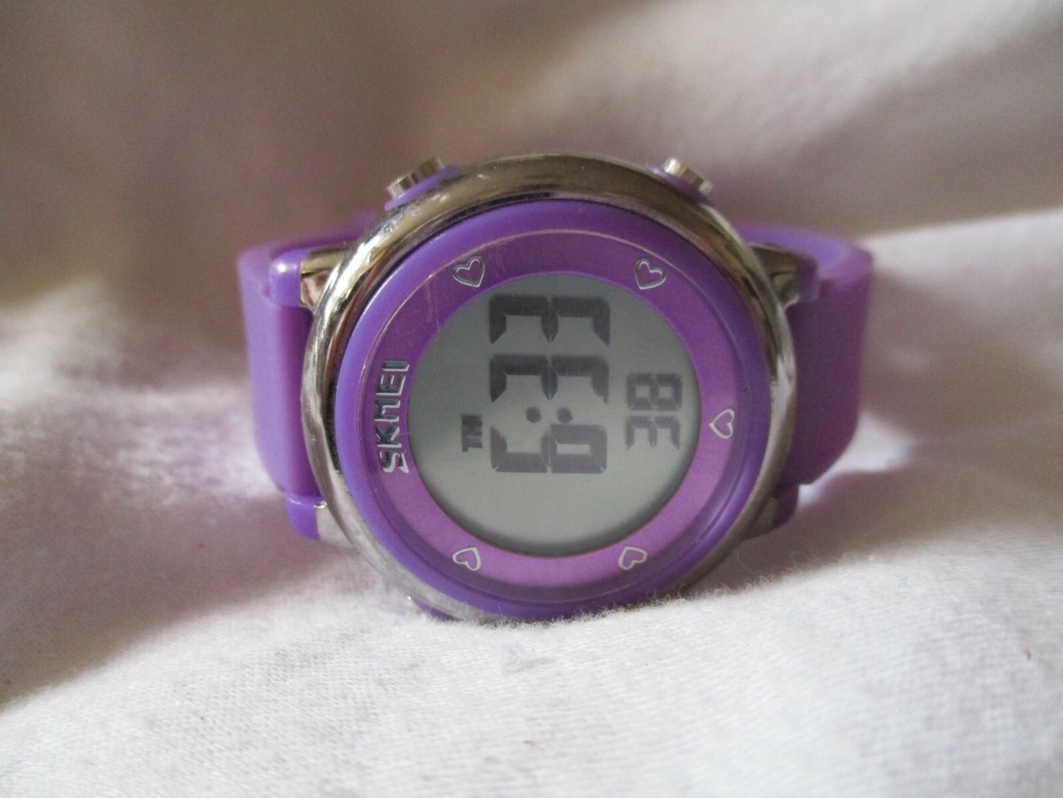 Skmei Purple Digital Watch preloved flexin while flossin — skmei 1698 purple : r/ChineseWatches main image 4