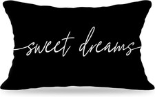 Sweet Dreams Pillow Cover 12X20, Decorative Throw Pillow Covers for Bedroom Liiv